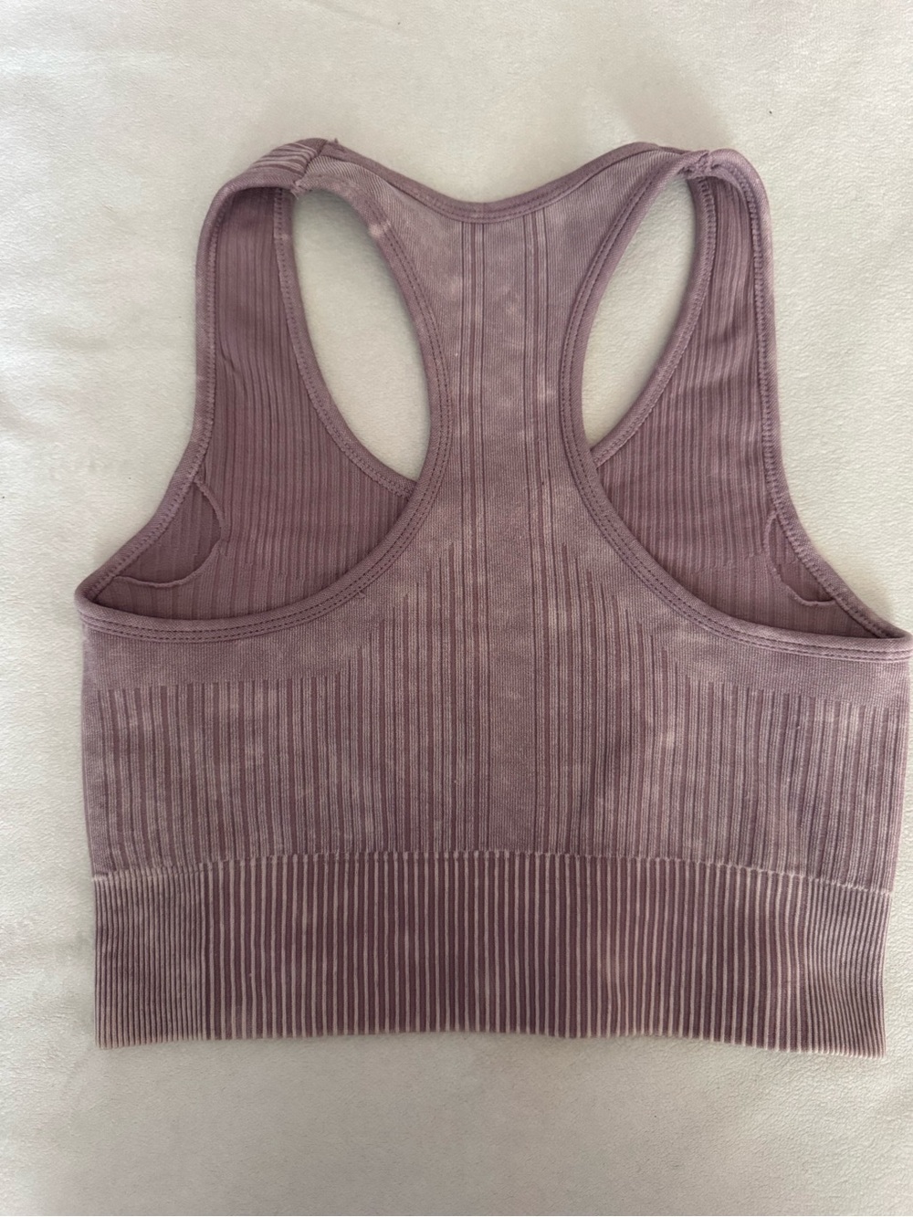 Bella Movement Ribbed Racerback Crop Tank - mauve - Picture 4 of 5